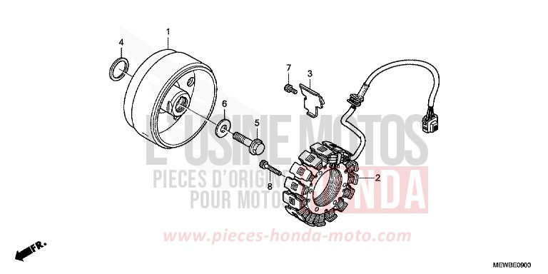 STEERING STEM for CB600F Hornet ABS PEARL FIJI BLUE (B202) from 2008